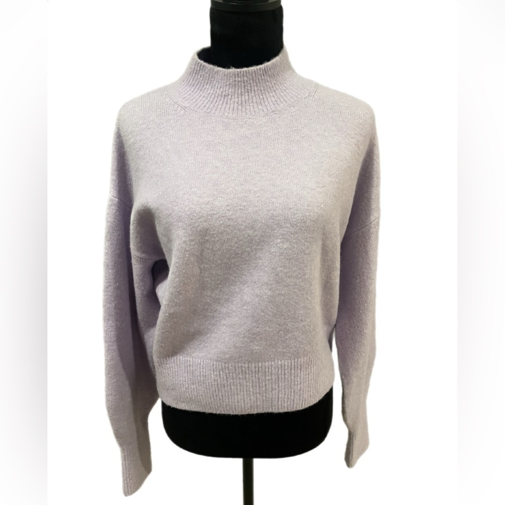 & Other Stories Soft Wool Lilac Turtleneck Sweater- Small - Picture 2 of 7